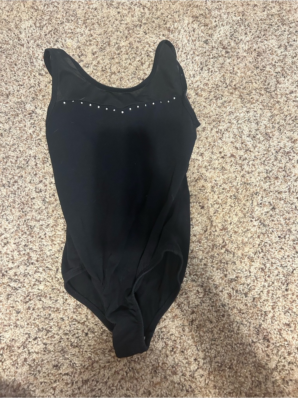 Girls cat and jack size large 10/12 black beaded leotard good condition
